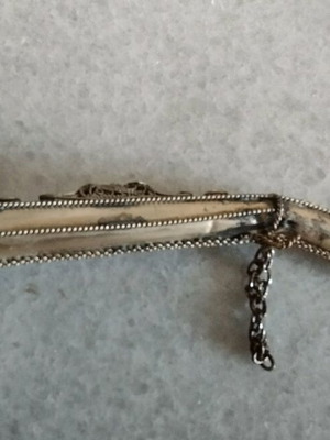 Collectible pipe used, handmade wooden with silver decoration
