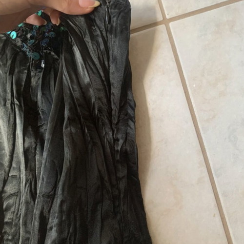 Black evening halter neck top like new with sequins