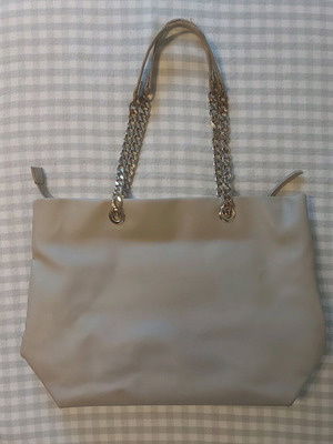 Valentino beige shoulder tote with red heart like new, large size