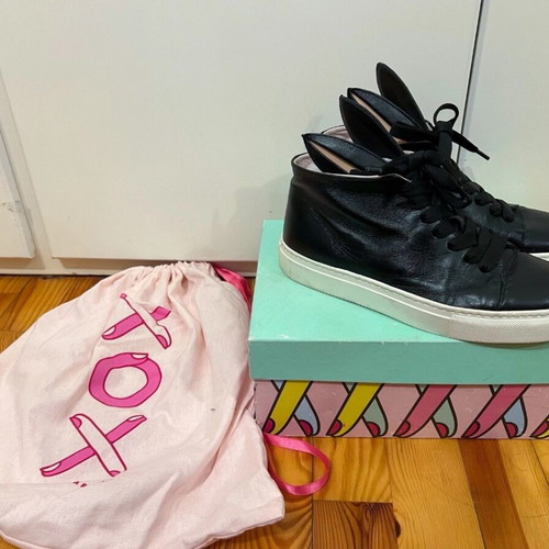 Minna Parikka Bunny sneakers used, black with bunny ears, size 38