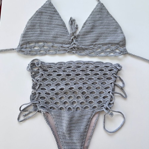 Women's knitted swimsuit size Small gray like new