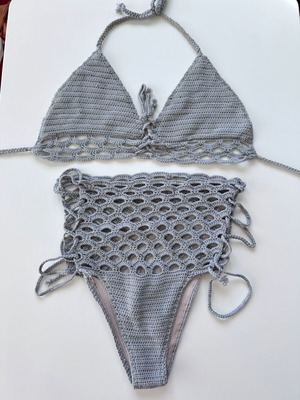 Women's knitted swimsuit size Small gray like new