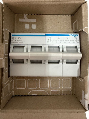 Hager SF419G 4P 40A Rail Transfer Switch