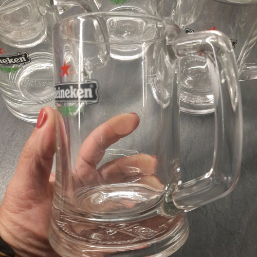 Heineken beer glasses 0.25L new, pack of 5