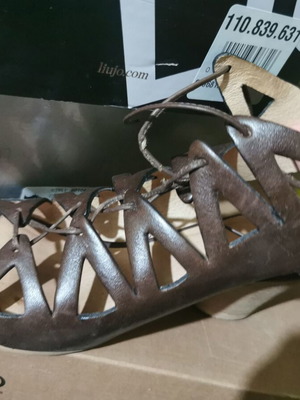 Liu Jo brown gladiator sandals, metallic finish, size 38