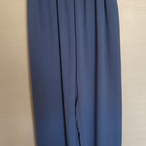 Blue palazzo pants like new, size S-M, breathable fabric