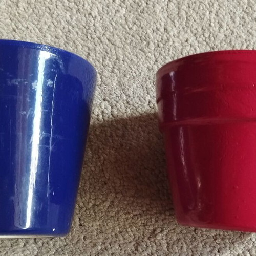 Ceramic kaspó set of 2 mini pots for cacti, new