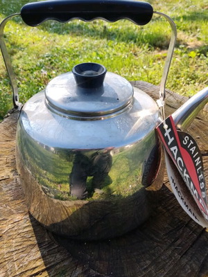 Vintage stainless steel teapot like new