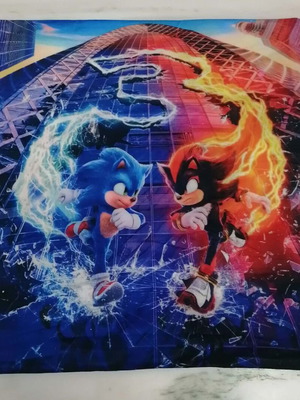 Sonic decorative pillowcase 40x40cm new, velvet material