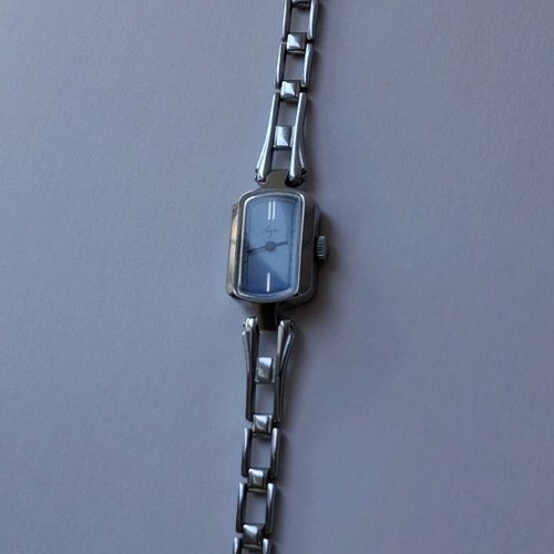 Luch mechanical wristwatch women's like new, turquoise and silver