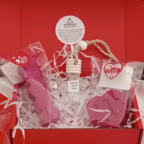 Inspired Si Passione and Rose & Violet Candle Wax Melt and Car Diffuser Gift Set 10ml