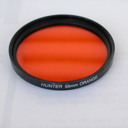 Orange filter used for 55mm lens black and white photography