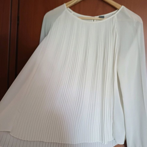 S.Oliver pleated blouse beige, like new, size L
