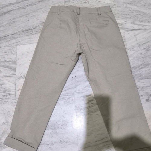 Fabric crop pants like new, beige, size L