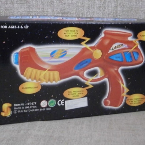 Space Blaster Electronic Gun new with box, vintage functional