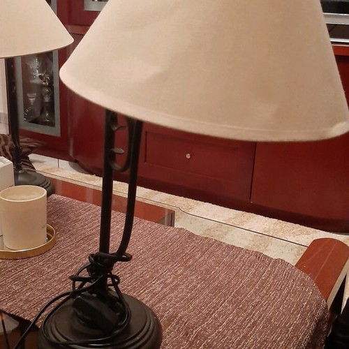 Table lamps used, set of 2 for bedroom