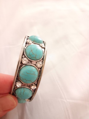 Bracelet boho ethnic style with turquoise cabochon stones like new