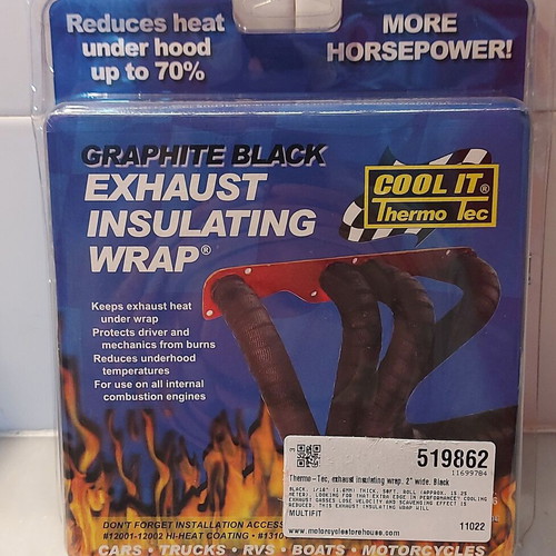 Thermo-Tec Exhaust Insulating Wrap 2" Wide Black new