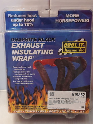 Thermo-Tec Exhaust Insulating Wrap 2" Wide Black new