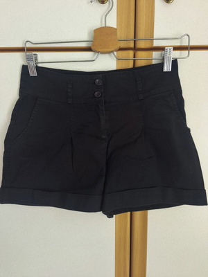 Enzzo black shorts, cotton blend, size S
