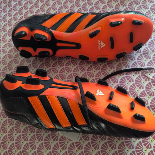 Adidas Men's Football Shoes Black Orange New Size 38.5