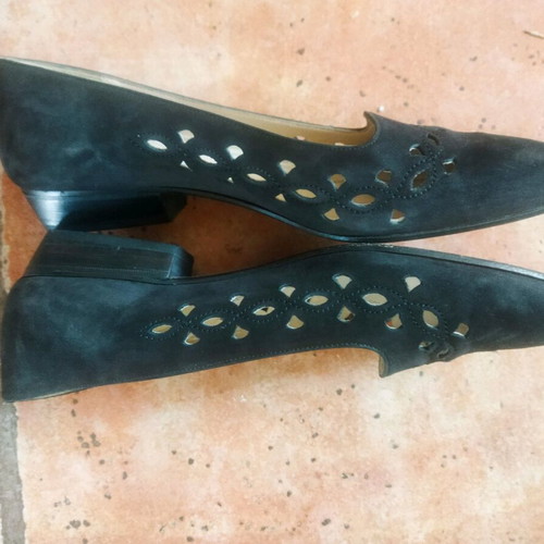Sebastakis black pumps with cutout designs like new, size 37.5