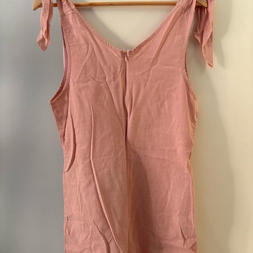 Linen salopette shorts new pink, size S
