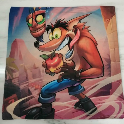 Crash Bandicoot decorative pillowcase 45x45cm new