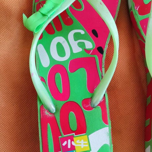 Juicy Couture flip-flops new, red and green, sizes 39-40