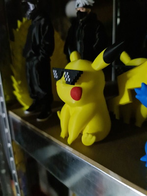 Pikachu Thug Life 3D φιγούρα με pixel γυαλιά