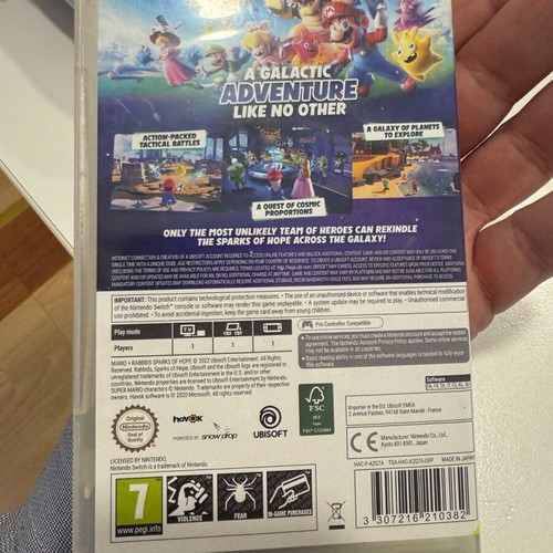 Mario and Rabbids Nintendo Switch empty case