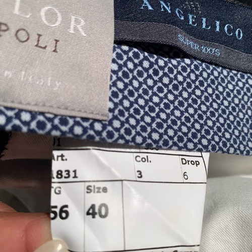 Angelico Tailor Napoli men's pants size 40 like new, dark charcoal wool