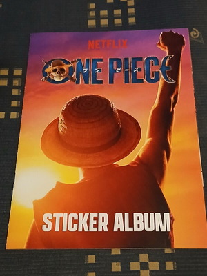 One Piece sticker album with 35 stickers