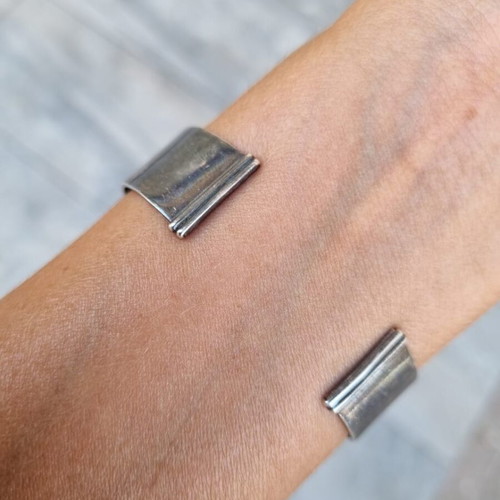 Vintage silver gold bracelet Silver 925 K14 used, unique piece