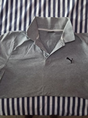 Puma polo shirt short sleeve XL like new, gray
