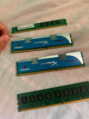 Ram 16GB DDR3 used Kingston and HyperX modules