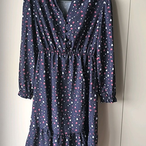 Women's dress blue with hearts like new