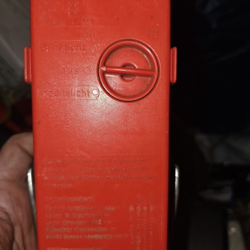 Portable safety flashlight, not functional, used
