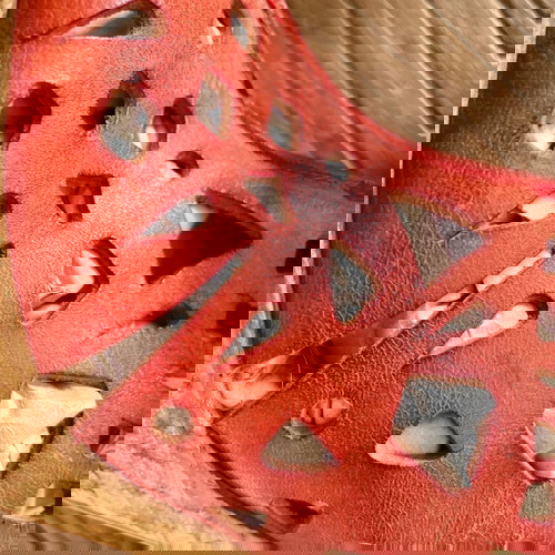 Δερμάτινα χειροποίητα mules KOKKAS SHOES 37, σαν καινούργια, κόκκινα