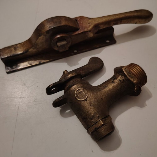 Brass decorative items used, set of two