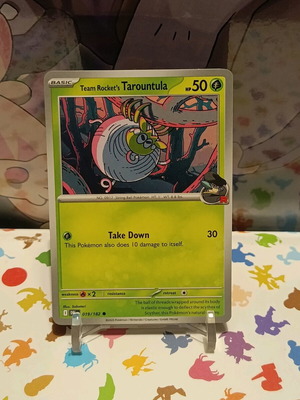 Team Rocket's Tarountula Pokémon card like new, Destined Rivals