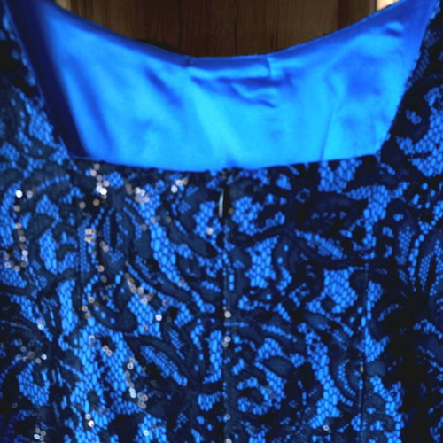 JDC London dress like new, slim fit, black and blue, size L