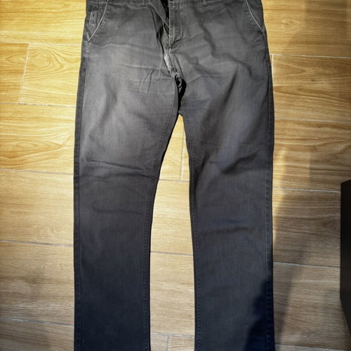 Double men's fabric pants used, size 44, gray