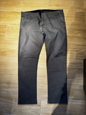 Double men's fabric pants used, size 44, gray