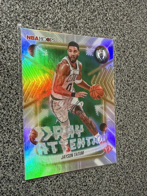 2025-26 NBA Hoops Jayson Tatum Pay Attention Pixel Burst PA-6 Insert like new