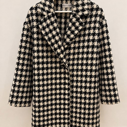 Peace And Chaos long coat black and white, like new