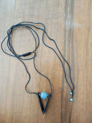 Long necklace used with stone bead