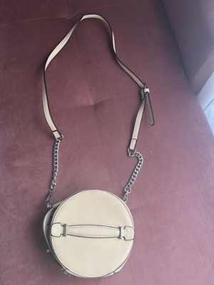 Crossbody bag beige, like new, synthetic leather
