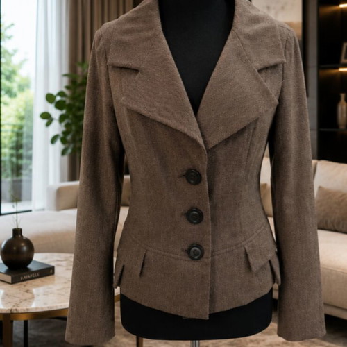 Zara Basic women's jacket medium brown-grey like new
