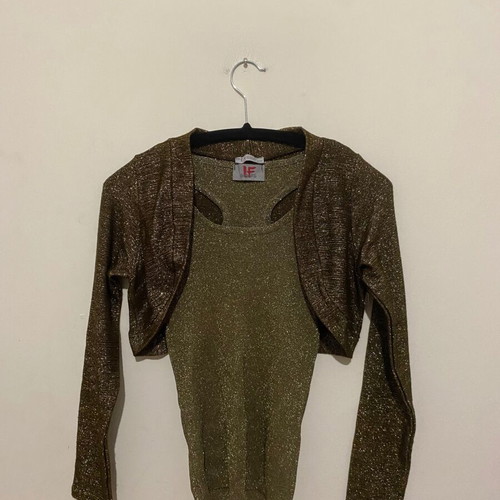 Top and bolero used, gold, size Small BeYou